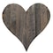 Homeroots 18" Weathered Gray Reclaimed Wood Heart Wall Decor 384903 - alternate 1