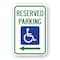 Signmission Reserved Parking With Handicapped Symbol With Left Aluminum, 18" x 24", A-1824-24775 A-1824-24775 - alternate 1