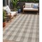 Homeroots 5' X 8' Beige And Brown Plaid Washable Indoor Outdoor Area Rug 595458 - alternate 1