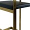 Homeroots 26" Black and Gold Faux Leather and Stainless Steel Low Back Counter Height Bar Chair 555098 - alternate 4