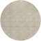 Homeroots 8' Beige And Ivory Round Geometric Washable Indoor Outdoor Area Rug 594973 - alternate 6
