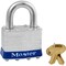 Master Lock Padlock, Keyed Alike, Standard Shackle, Rectangular Steel Body, Steel Shackle, 3/4 in W 1UP - alternate 1