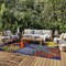 Homeroots 6' X 9' Orange Green And Blue Indoor Outdoor Area Rug 527627 - alternate 5
