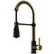Vigo Brant Single Handle Pull-Down Sprayer Kitchen Faucet in Matte Brushed Gold and Matte Black VG02003MGMB - alternate 1