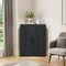 Homeroots 31in Black Wood Corner Accent Cabinet With Two Doors 719677 - alternate 4