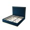 Homeroots Navy Blue Solid Wood Queen Upholstered Velvet Bed 544926 - alternate 8
