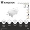 Kingston Brass 60" Cast Iron Oval Double Ended Clawfoot Tub, No Faucet Drillings, White/Brushed Brass VCTND603017NB7 - alternate 2