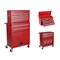 Homeroots Set of Two Red Multi-Tier Steel Rolling Cabinet With Lid, 2PK 714591 - alternate 1
