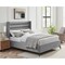 Homeroots Light Gray Velvet Upholstered King Bed Frame 544809 - alternate 6