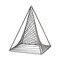 Homeroots Contemporary Gray Metal Triangular Decor Piece 392489 - alternate 1