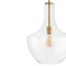 Jonathan Y Watts 13.25" 1-Light Mid-Century Modern Iron/Glass LED Pendant, Brass Gold/Clear JYL6401C - alternate 8