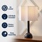 Jonathan Y Lisbet 21" Mid-Century Modern Tubular Gourd Resin LED Table Lamp with Octagonal Shade, Black JYL1160B - alternate 5