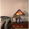 Homeroots 17" Rust Metal Two Light Round Table Lamp With Amber Empire Shade 524679 - alternate 3