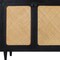 Homeroots 82in Black Distressed Solid Wood Sideboard with Four Doors 606294 - alternate 6