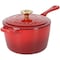 Crock-Pot Artisan 3 Quart Enameled Cast Iron Saucepan with Lid in Red and Gold 137367.02 - alternate 1