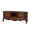 Homeroots 79in Brown Wood And Glass Carved Scrollwork Entertainment Center 347488 - alternate 1