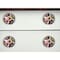 Homeroots Set of Eight Blue And Orange Ceramic And Metal Drawer Pull Knobs, 8PK 544418 - alternate 4