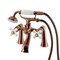 Kingston Brass 7" Center Deck-Mount Clawfoot Tub Faucet with Hand Shower, Antique Copper KS268PXAC - alternate 1