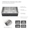 Wrightmaster 33 in. Undermount 16-Gauge Double Bowl Stainless Steel Kitchen Sink w/Bottom Grids, Rolling-Up Rack ZOR-U33199A2-55 - alternate 7