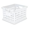 Sterilite Storage Crate, 3 qt, Polypropylene, White, 15-5/8 in L, 13-3/4 in W, 10-5/4 in H 16940806 - alternate 1