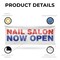 Signmission Nail Salon Now Open, 36 Inch x 96 Inch, Vinyl Banner B-96-30748 - alternate 5