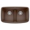 Blanco Valea Equal Double Low Divide, Cafe Brown 442203 - alternate 1