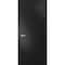 Sartodoors Modern Solid Interior Door with Handle, Planum 0010 Black Matte, Single Regural Panel Frame Trims,  PLANUM0010ID-BLK-42 - alternate 1
