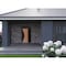 Vdomdoors Front Exterior Prehung Steel Door Ronex1077 Teak Sidelight and Transom Window Sidelite Entry Metal RONEX1077EXD-OAK-W36+14 X H80+16-RH-I - alternate 3