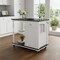 Homeroots Black and White and Black 39in Rolling Kitchen Island With Storage 402558 - alternate 4