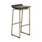 Homeroots 30" Black and Gold Solid Wood and Metal Backless Bar Height Bar Chair 605912 - alternate 4
