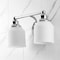 Jonathan Y Lydia 14" 2-Light Farmhouse Cottage Metal LED Vanity Light with Frosted Glass Shades, Chrome JYL7550A - alternate 8