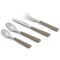 Martha Stewart 32 Piece Stoneware Dinnerware and Flatware Combo Set in Grey 96961.32 - alternate 5