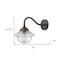 Homeroots Burnished Bronze Vintage Schoolhouse Outdoor Wall Light 398460 - alternate 4
