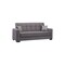 Homeroots 87" Gray Microfiber Convertible Futon Sleeper Sofa And Toss Pillows With Storage 607084 - alternate 5