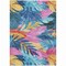 Homeroots 9' X 12' Sky Blue And Pink Floral Washable Indoor Outdoor Area Rug 611130 - alternate 6