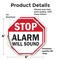 Signmission Stop Alarm Will Sound, 6 inch X 6 inch, Vinyl Decal, 2PK OC-D-2PACK-6-189 - alternate 4