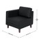 Flash Furniture HERCULES Artemis Black LeatherSoft Left Arm Reception Chair, 2 AC Outlets/1 USB/1 USB-C Ports ZB-8921C-LA-BLK-GG - alternate 6