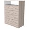 Homeroots 33" Light Gray Four Drawer Standard Chest With Open Shelf 544026 - alternate 10