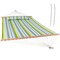 Homeroots Aqua And Lime Green Striped Double Hammock 643963 - alternate 5