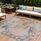 Homeroots 8' X 10' Pink Charcoal And Copper Abstract Washable Indoor Outdoor Area Rug 630804 - alternate 1