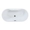Kingston Brass 67" Acrylic Oval Double Ended Freestanding Tub with Drain, Glossy White/Matte Black VT7DE673223C420 - alternate 1