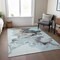 Homeroots 10' X 14' Teal Blue Gold And Gray Abstract Washable Indoor Outdoor Area Rug 617835 - alternate 4