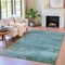 Homeroots 8' X 10' Teal Blue Gray And Pale Aqua Abstract Washable Indoor Outdoor Area Rug 630858 - alternate 5