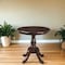 Homeroots 30" Espresso Rounded Solid Manufactured Wood And Solid Wood Pedestal Base Dining Table 517749 - alternate 3