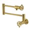 Kingston Brass Wall Mount Pot Filler Faucet with Knurled Handle, Brushed Brass KS4107RKZ - alternate 1