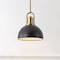Jonathan Y Zane 9.5 in. 1-Light Modern Farmhouse Industrial Metal Dome LED Pendant, Black/Brass Gold JYL9573A - alternate 7