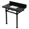 Kingston Brass 36" Black Granite Console Sink with Stainless Steel Legs, 8-Inch, 3-Hole, Black Granite/Matte Black KVPK36KSQ0 - alternate 1