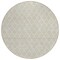 Homeroots 8' Beige And Ivory Round Geometric Washable Indoor Outdoor Area Rug 596077 - alternate 5