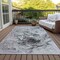 Homeroots 3' X 5' Gray Charcoal And Silver Abstract Washable Indoor Outdoor Area Rug 577956 - alternate 5