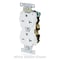 Leviton Plugs&Rcptcls, 20A, 250VAC, Brn, Plyprpyln 5822 - alternate 4
